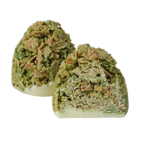 Chocolat Blanc Feuilletine Pistache – C523